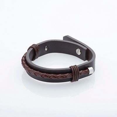 Brown KANE leather bracelet